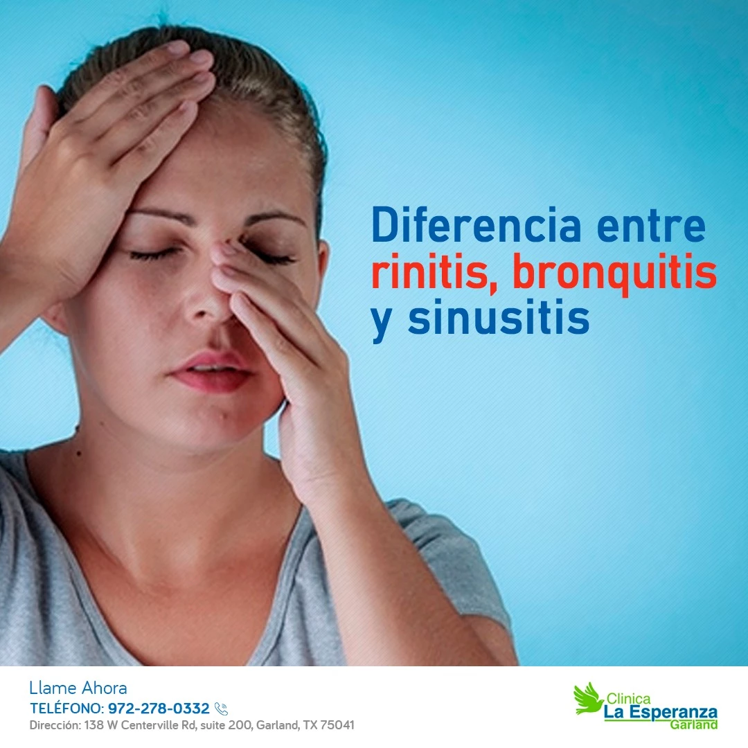 Diferencia entre  bronquitis, sinusitis y  rinitis